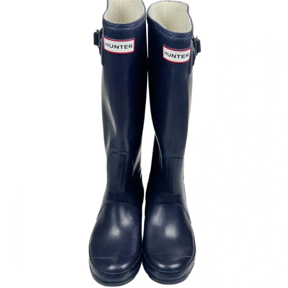 Hunter Dark Blue Waterproof RainBoots
